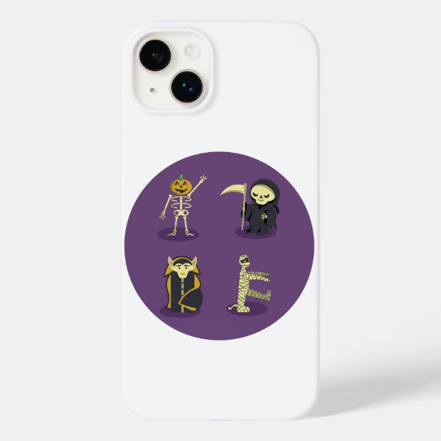 Halloween Skeleton Dracula Mummy Grim Sensenmann Case-Mate iPhone 14 Plus Hülle (Rückseite)
