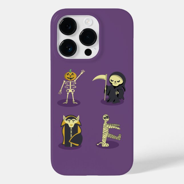 Halloween Skeleton Dracula Mummy Grim Sensenmann Case-Mate iPhone 14 Pro Hülle (Rückseite)
