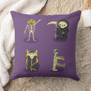 Halloween Skeleton Dracula Mummy Grim Sensenmann Kissen