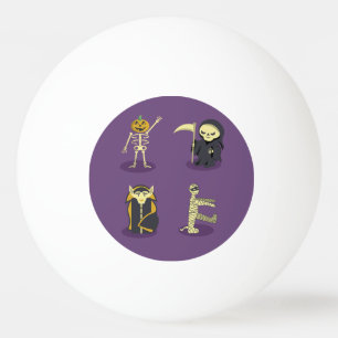 Halloween Skeleton Dracula Mummy Grim Sensenmann Tischtennisball