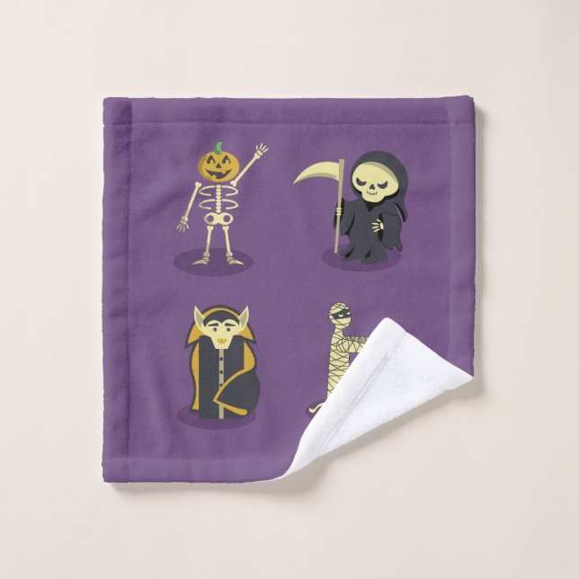 Halloween Skeleton Dracula Mummy Grim Sensenmann Waschlappen (Waschlappen)