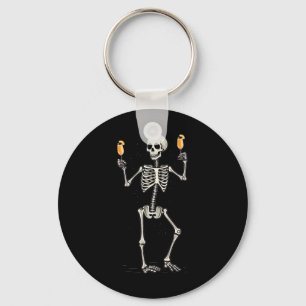 Halloween Skeleton Drink Peach Bellini Schwanz Schlüsselanhänger