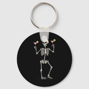 Halloween Skeleton Drinks Kosmopolitischer Schwanz Schlüsselanhänger