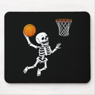 Halloween Skeleton Dunking Basketball Boys Girls K Mousepad