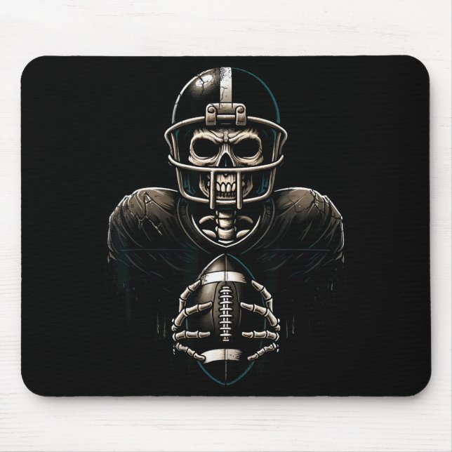 Halloween Skeleton Football Player Soky Srts Graph Mousepad (Vorne)