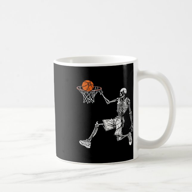 Halloween Skeleton Fun Bysketbyll Team Player Slam Kaffeetasse (Rechts)