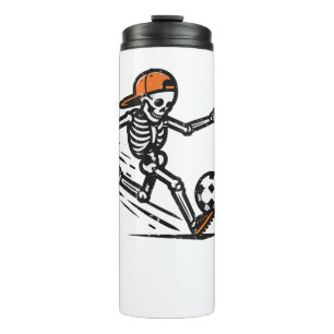 Halloween Skeleton Fußball Fußball Kostüm Männer J Thermosbecher