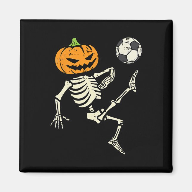 Halloween Skeleton Fußball Kostüm Junge Kind Magnet (Vorne)