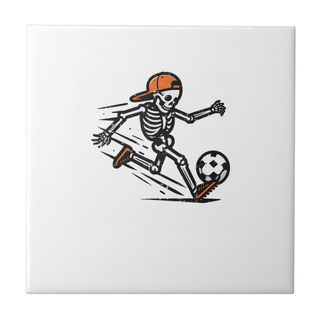 Halloween Skeleton Fußball-Kostüm Männer Fliese (Vorderseite)