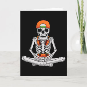 Halloween Skeleton Gamer Gamer Boys Men Kid Karte