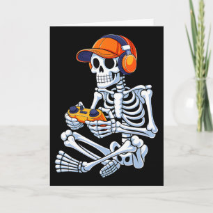 Halloween Skeleton Gamer Gamer Boys Men Kid Karte