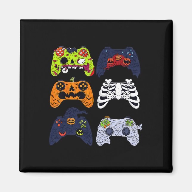 Halloween Skeleton Gaming Controller Zombie Mummy Magnet (Vorne)