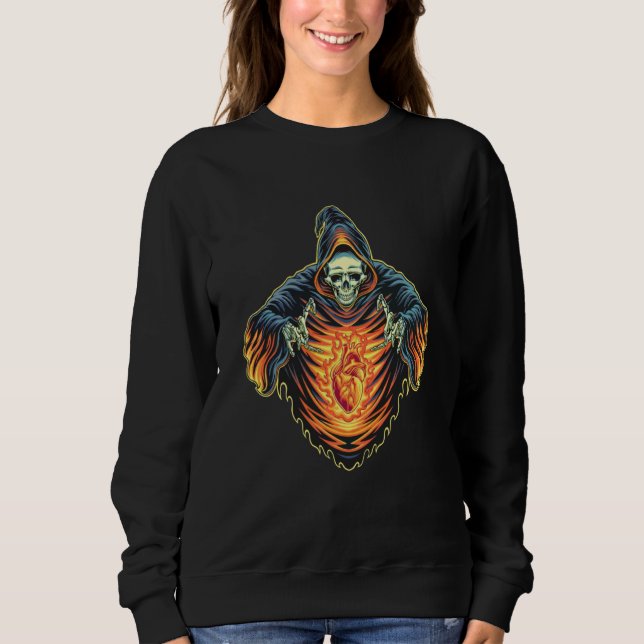 Halloween skeleton ghost best for celebrants sweatshirt (Vorderseite)