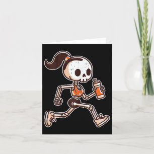 Halloween Skeleton Girl Running Costume Women Girl Karte