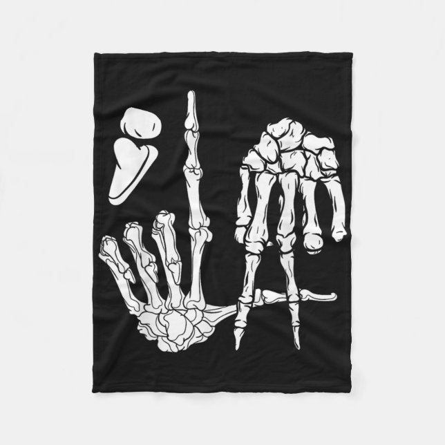 Halloween Skeleton Hand Comma La Punctuation Kamal Fleecedecke (Vorderseite)