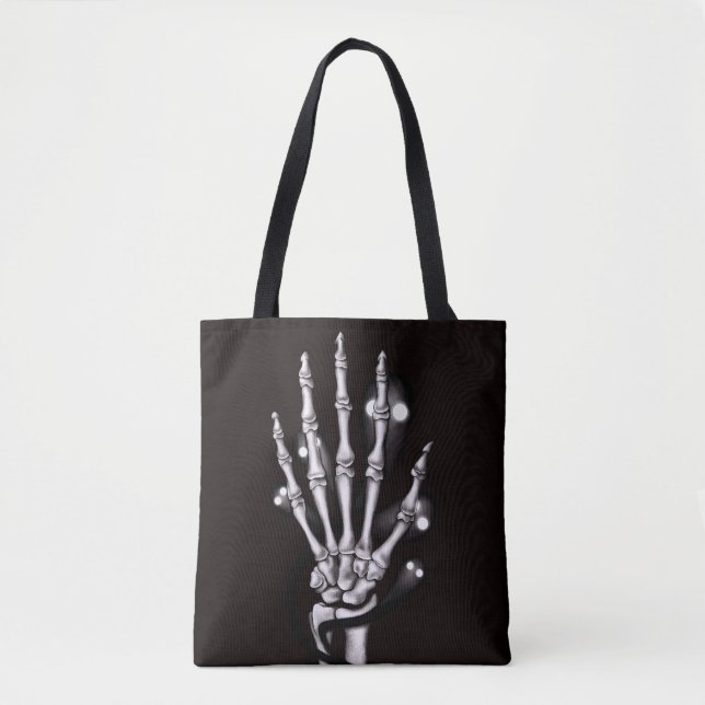 Halloween Skeleton Hand Goth Tasche (Vorderseite)