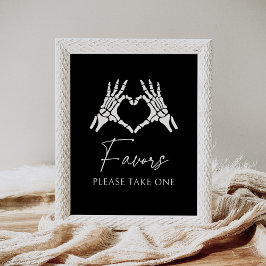 Halloween Skeleton Hands Baby Shower Favoriten Sch Poster
