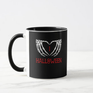 Halloween Skeleton Hands bilden Herz-Gotik Tasse