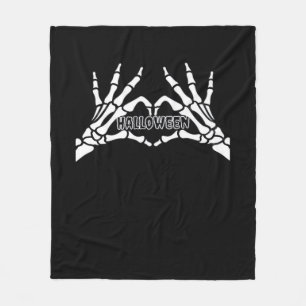 Halloween - Skeleton Hands Herz Fleecedecke
