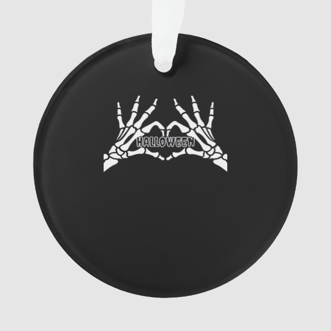 Halloween - Skeleton Hands Herz Ornament (Vorderseite)