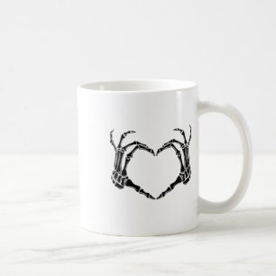 Halloween Skeleton Heart Hands Kaffeetasse