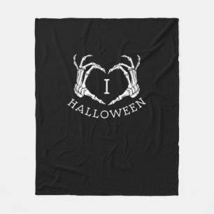 Halloween Skeleton Herbst Fleecedecke