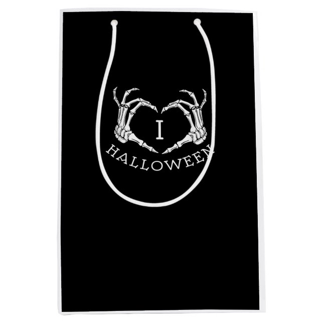Halloween Skeleton Herbst Mittlere Geschenktüte (Vorderseite)
