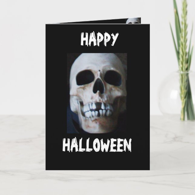 HALLOWEEN SKELETON JOKE-Karte Karte (Vorderseite)