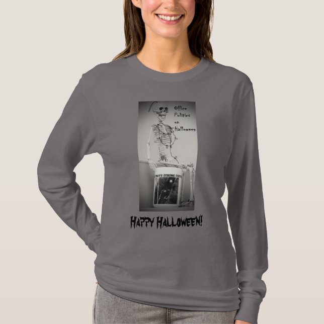 Halloween Skeleton Kaffee Break Womens T - Shirt (Vorderseite)