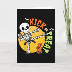 Halloween Skeleton Karate Kick Martial Art Taekwon Karte