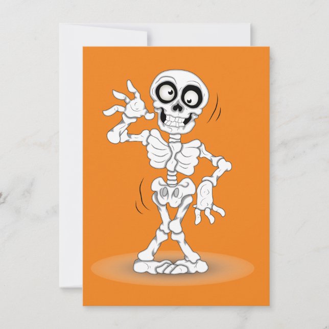 Halloween Skeleton Karte (Vorderseite)