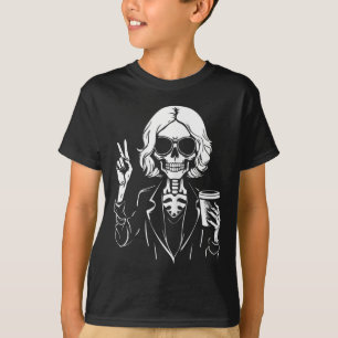 Halloween Skeleton Lazy Drink Cup Costum T-Shirt