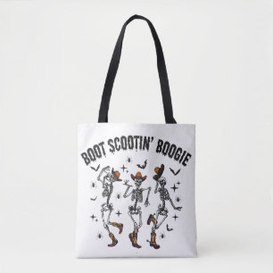 Halloween Skeleton Line Dancing T - Shirt Tasche