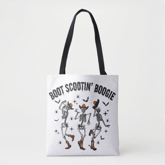 Halloween Skeleton Line Dancing T - Shirt Tasche (Vorderseite)