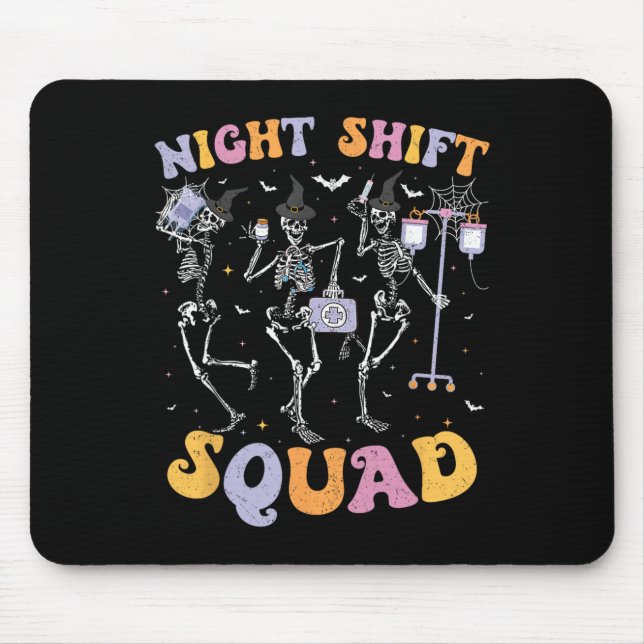 Halloween-Skeleton-Nurse-NachtSquad Mousepad (Vorne)