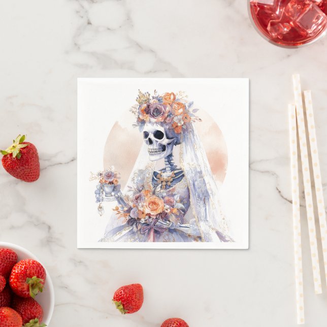 Halloween Skeleton Paper Napkins Serviette (Beispiel)