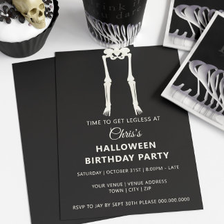 Halloween Skeleton Party Einladung