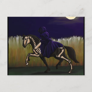 Halloween Skeleton Pferd & Rider Postkarte