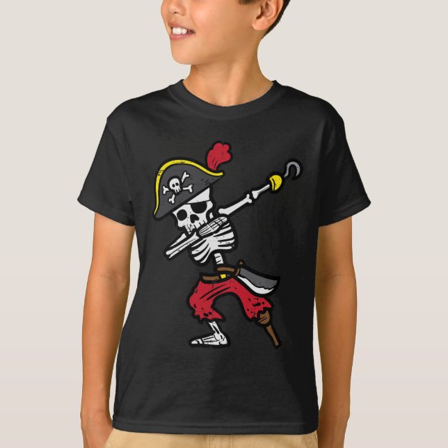 Halloween Skeleton Pirate Dab Costume Boy Kids Tod T-Shirt (Vorderseite)