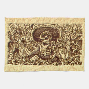 Halloween Skeleton Pirate Geschirrtuch
