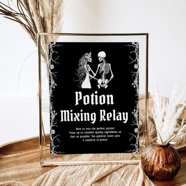 Halloween Skeleton Potion Mixing Relax Sign Poster (Von Creator hochgeladen)