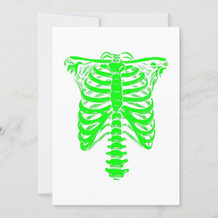 Halloween Skeleton Rib Käfigsäure grün Einladung