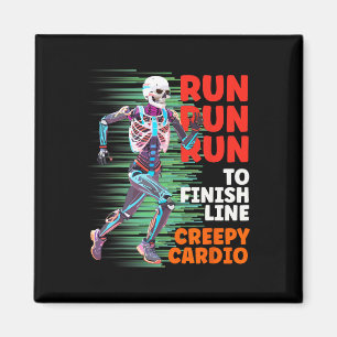 Halloween Skeleton Runner Creepy Cardio Jogger Spo Magnet