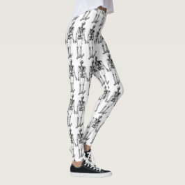 Halloween Skeleton Schwarz-weiß komfortabel Leggings