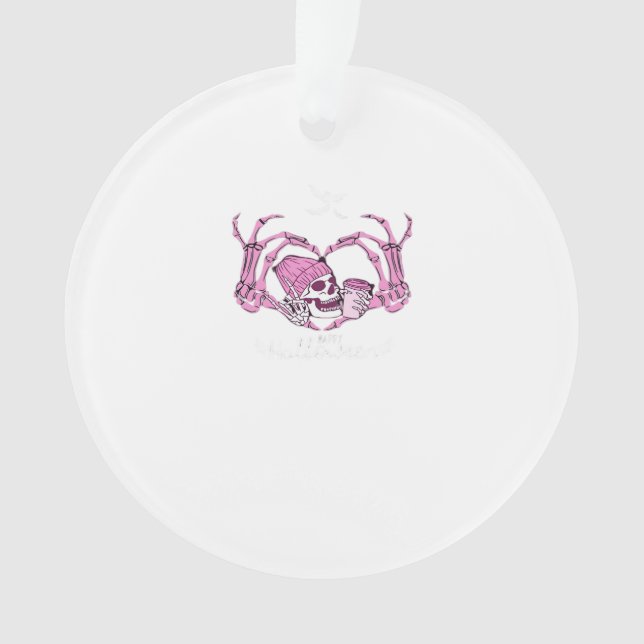 Halloween Skeleton Skeleton Beanie Design Ornament (Vorderseite)