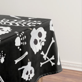 Halloween Skeleton Skull Bones Muster Tischdecke