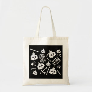 Halloween Skeleton Skull Bones Muster Tragetasche