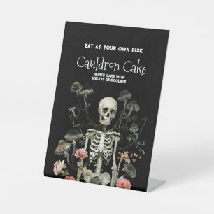 Halloween Skeleton Spuk Forest Black Sockelschild