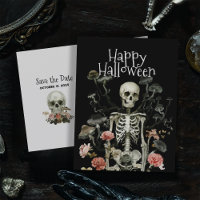 Halloween Skeleton Spuk Forest Save the Date