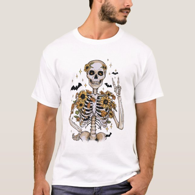 Halloween Skeleton T-Shirt (Vorderseite)
